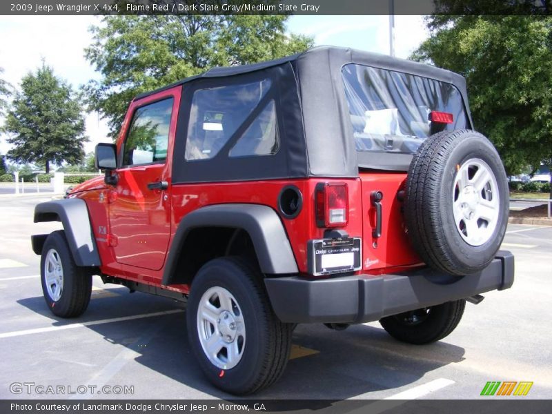 Flame Red / Dark Slate Gray/Medium Slate Gray 2009 Jeep Wrangler X 4x4