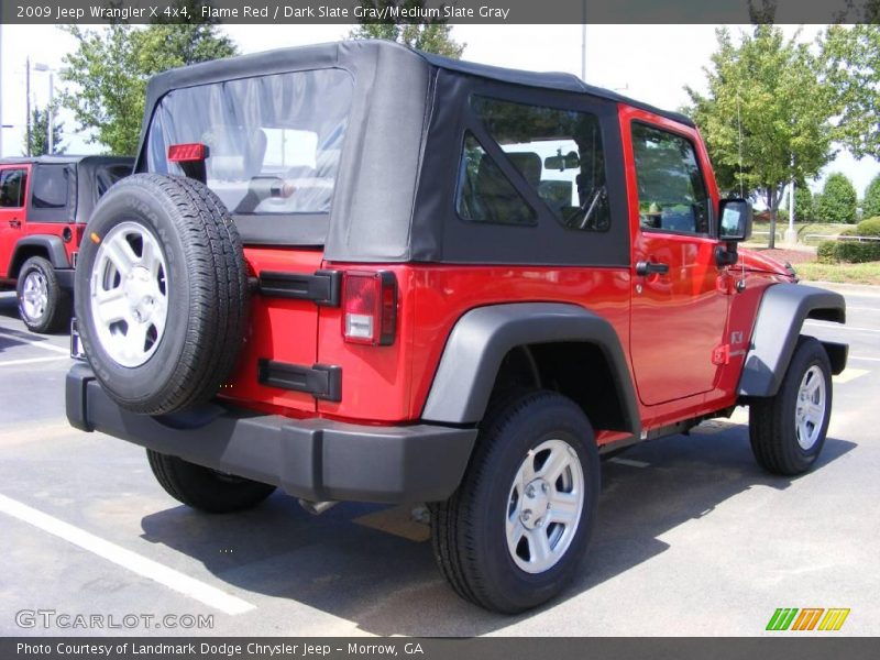 Flame Red / Dark Slate Gray/Medium Slate Gray 2009 Jeep Wrangler X 4x4