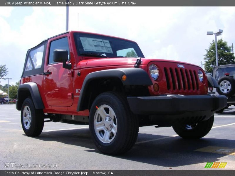 Flame Red / Dark Slate Gray/Medium Slate Gray 2009 Jeep Wrangler X 4x4