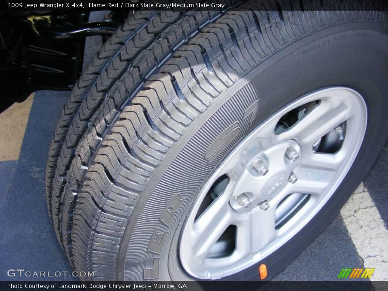 Flame Red / Dark Slate Gray/Medium Slate Gray 2009 Jeep Wrangler X 4x4