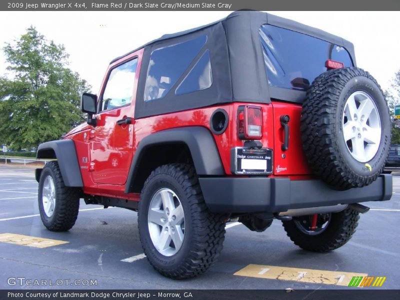 Flame Red / Dark Slate Gray/Medium Slate Gray 2009 Jeep Wrangler X 4x4