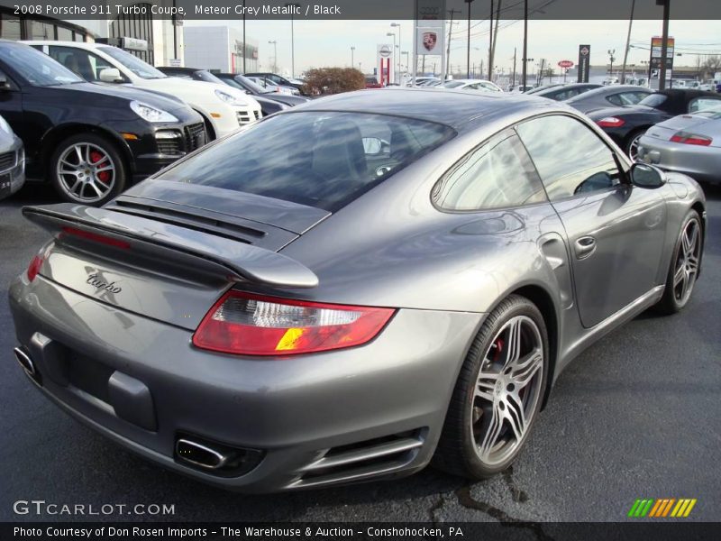 Meteor Grey Metallic / Black 2008 Porsche 911 Turbo Coupe