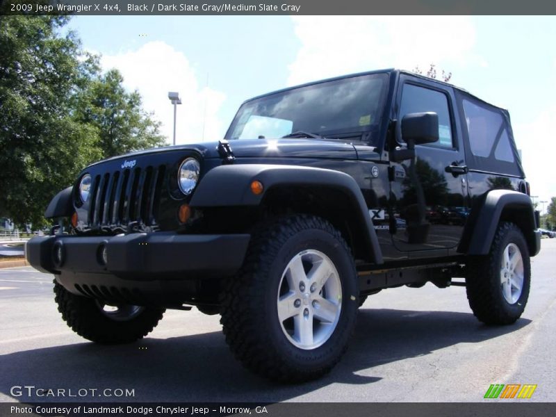Black / Dark Slate Gray/Medium Slate Gray 2009 Jeep Wrangler X 4x4