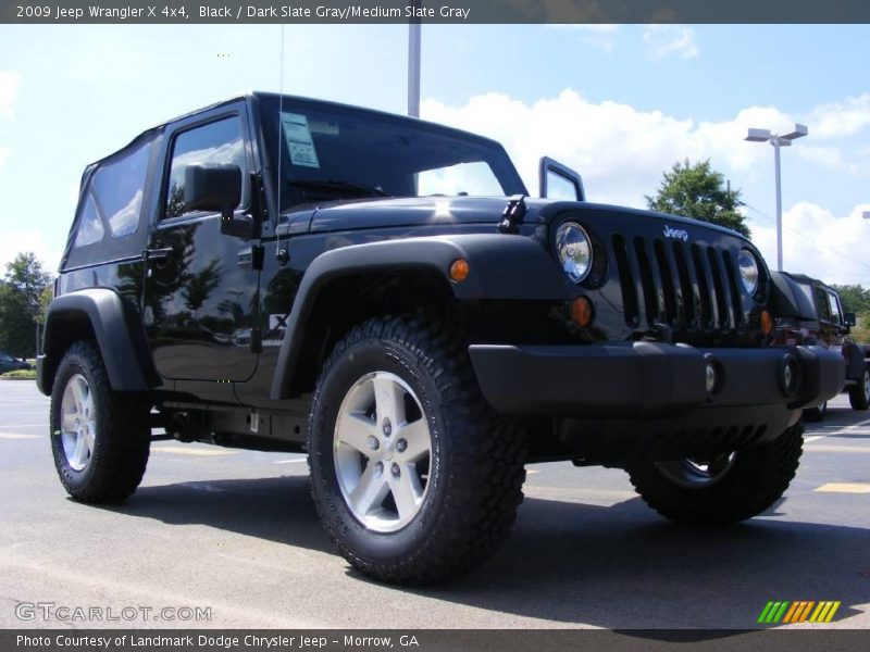 Black / Dark Slate Gray/Medium Slate Gray 2009 Jeep Wrangler X 4x4