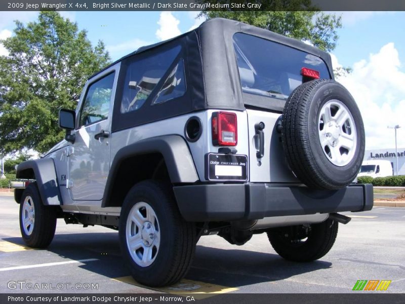 Bright Silver Metallic / Dark Slate Gray/Medium Slate Gray 2009 Jeep Wrangler X 4x4