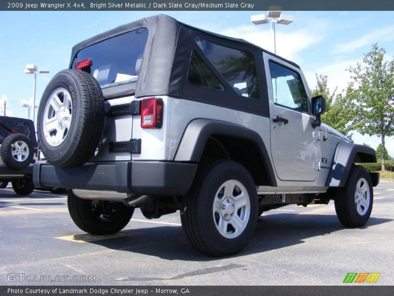 Bright Silver Metallic / Dark Slate Gray/Medium Slate Gray 2009 Jeep Wrangler X 4x4
