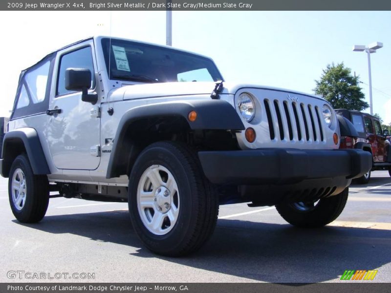 Bright Silver Metallic / Dark Slate Gray/Medium Slate Gray 2009 Jeep Wrangler X 4x4