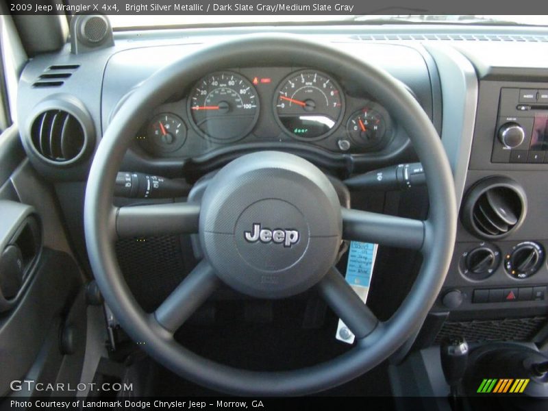 Bright Silver Metallic / Dark Slate Gray/Medium Slate Gray 2009 Jeep Wrangler X 4x4
