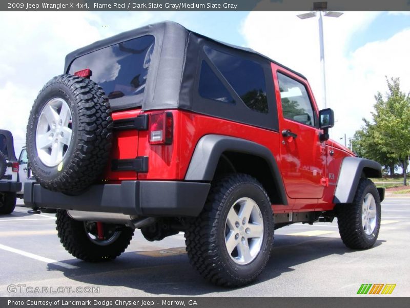 Flame Red / Dark Slate Gray/Medium Slate Gray 2009 Jeep Wrangler X 4x4