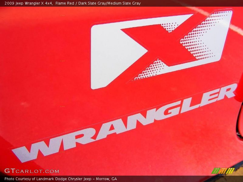 Flame Red / Dark Slate Gray/Medium Slate Gray 2009 Jeep Wrangler X 4x4