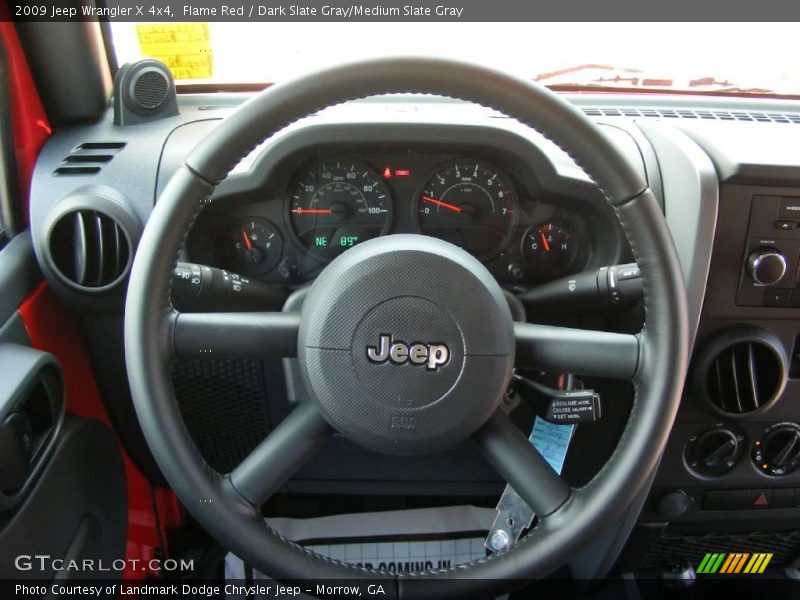 Flame Red / Dark Slate Gray/Medium Slate Gray 2009 Jeep Wrangler X 4x4