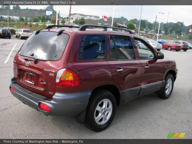 Merlot Red / Gray 2003 Hyundai Santa Fe LX 4WD