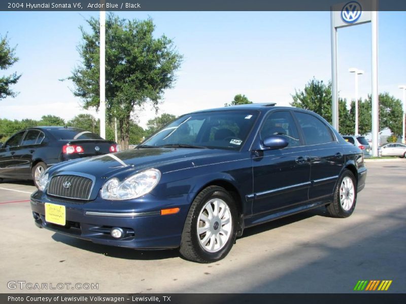 Ardor Blue / Black 2004 Hyundai Sonata V6