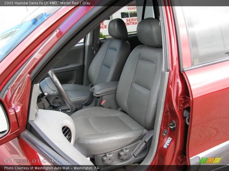 Merlot Red / Gray 2003 Hyundai Santa Fe LX 4WD