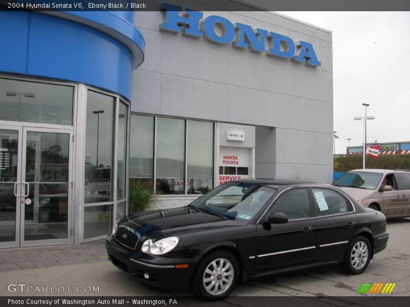 Ebony Black / Black 2004 Hyundai Sonata V6