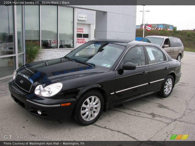 Ebony Black / Black 2004 Hyundai Sonata V6