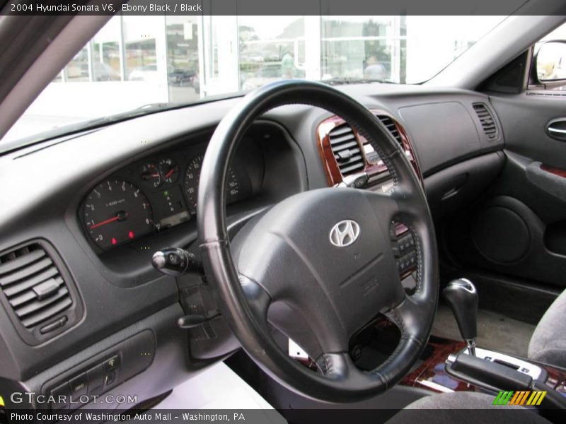 Ebony Black / Black 2004 Hyundai Sonata V6