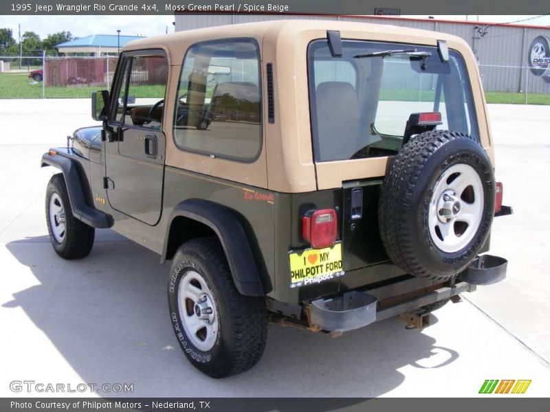 Moss Green Pearl / Spice Beige 1995 Jeep Wrangler Rio Grande 4x4