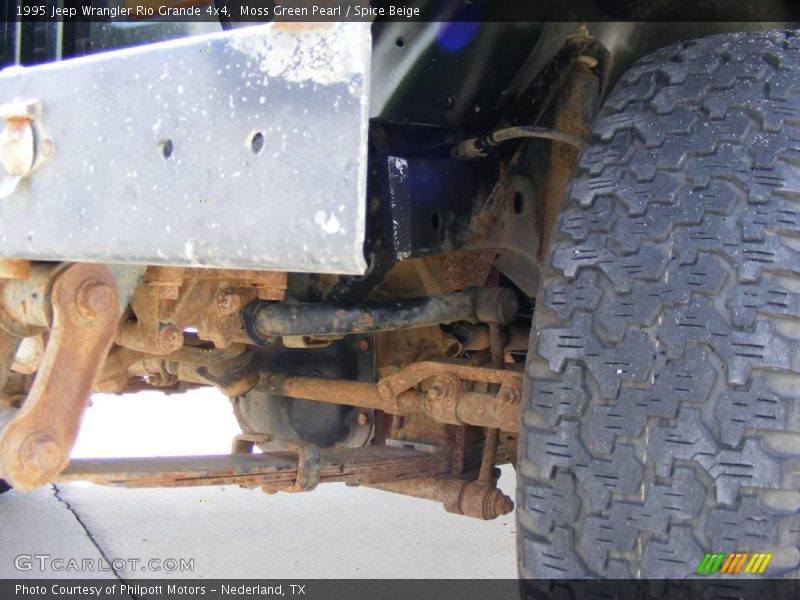 Moss Green Pearl / Spice Beige 1995 Jeep Wrangler Rio Grande 4x4