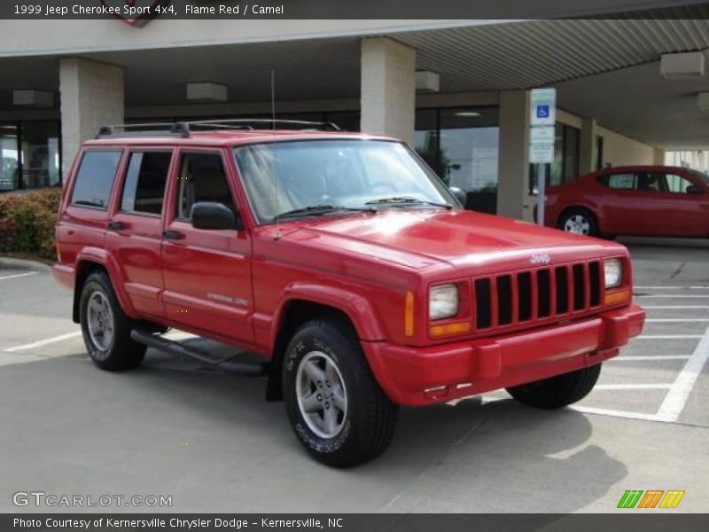 Flame Red / Camel 1999 Jeep Cherokee Sport 4x4