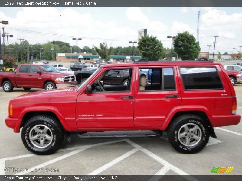 Flame Red / Camel 1999 Jeep Cherokee Sport 4x4
