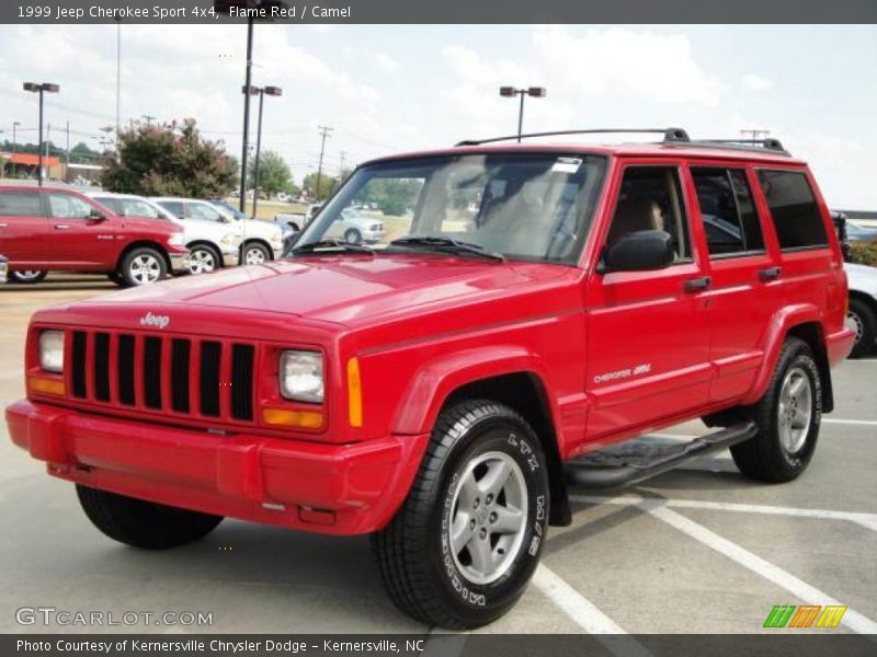 Flame Red / Camel 1999 Jeep Cherokee Sport 4x4