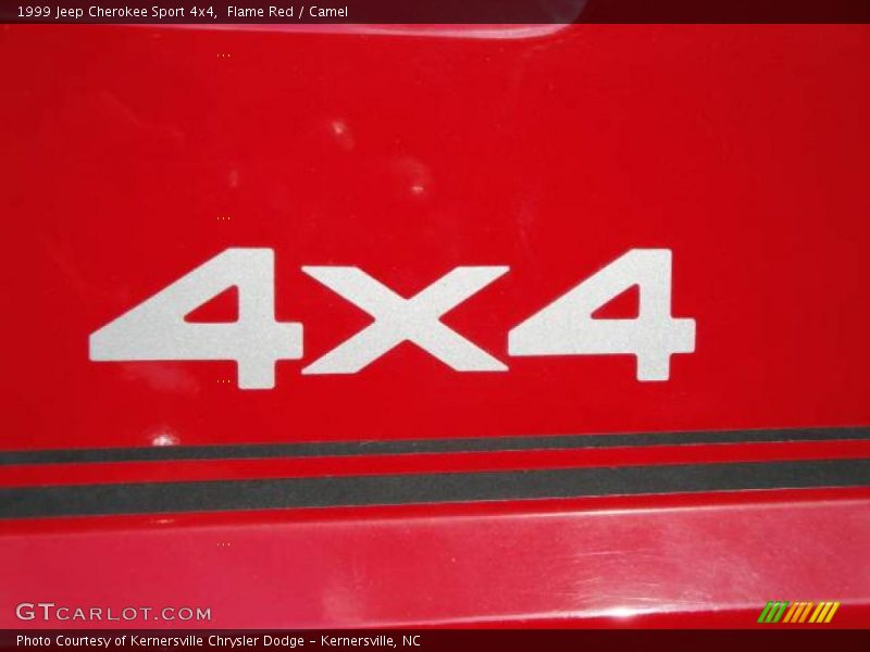 Flame Red / Camel 1999 Jeep Cherokee Sport 4x4