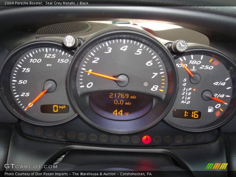 Seal Grey Metallic / Black 2004 Porsche Boxster