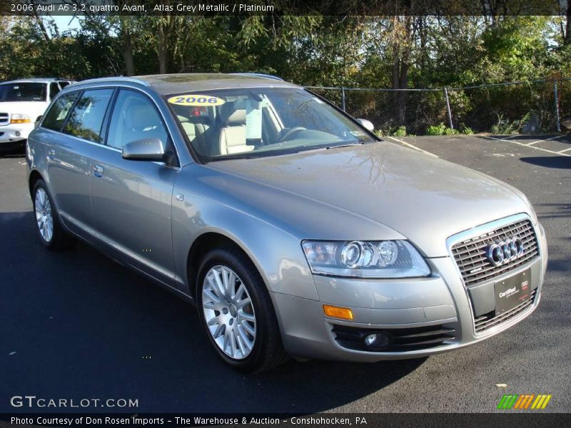 Atlas Grey Metallic / Platinum 2006 Audi A6 3.2 quattro Avant