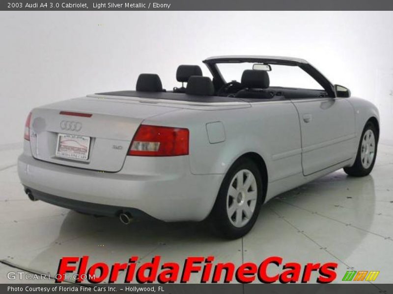 Light Silver Metallic / Ebony 2003 Audi A4 3.0 Cabriolet