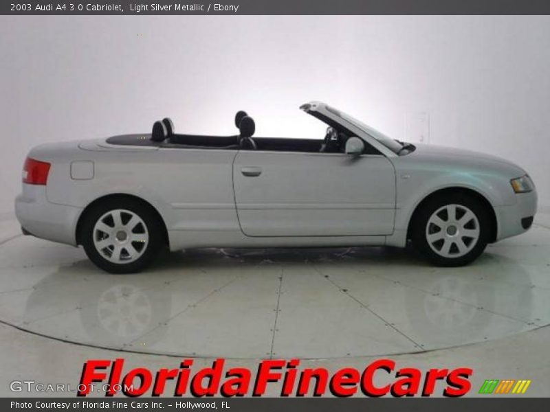 Light Silver Metallic / Ebony 2003 Audi A4 3.0 Cabriolet