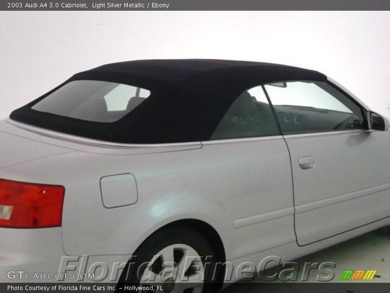 Light Silver Metallic / Ebony 2003 Audi A4 3.0 Cabriolet