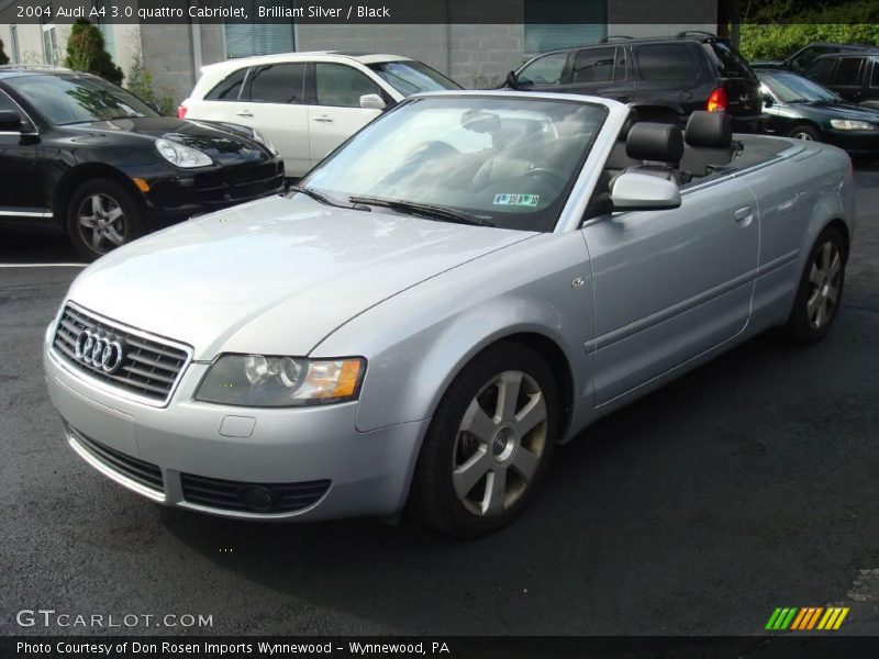 Brilliant Silver / Black 2004 Audi A4 3.0 quattro Cabriolet