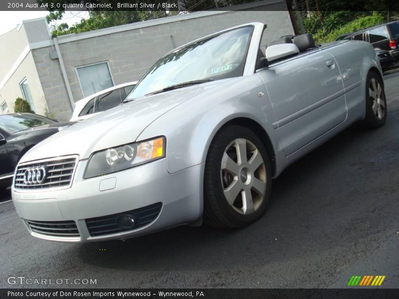 Brilliant Silver / Black 2004 Audi A4 3.0 quattro Cabriolet