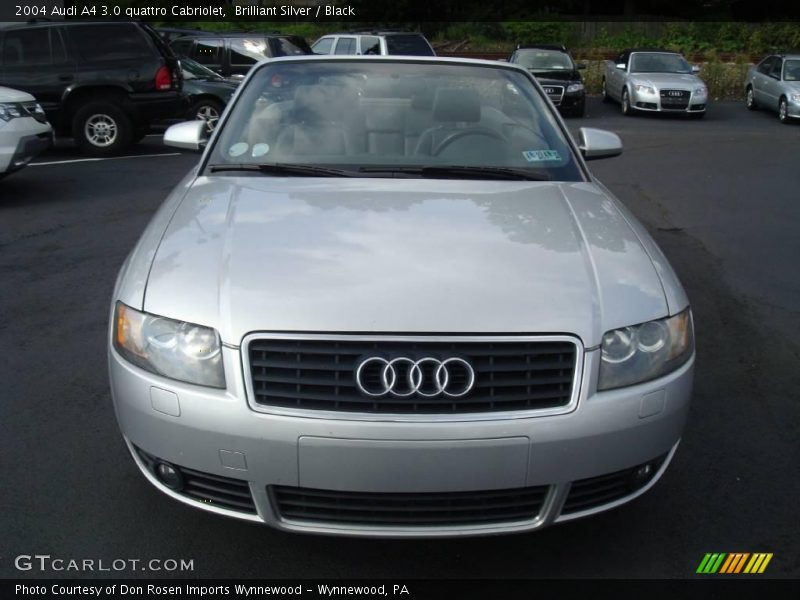 Brilliant Silver / Black 2004 Audi A4 3.0 quattro Cabriolet