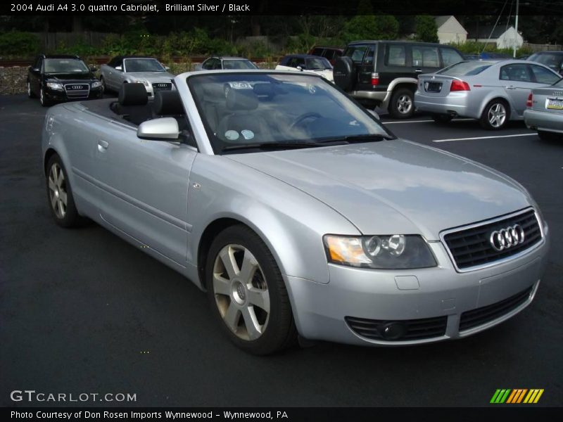 Brilliant Silver / Black 2004 Audi A4 3.0 quattro Cabriolet