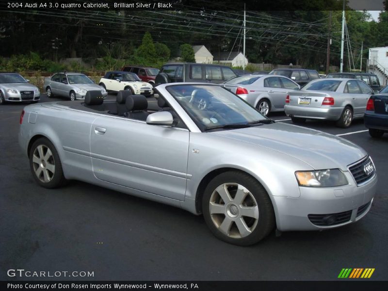 Brilliant Silver / Black 2004 Audi A4 3.0 quattro Cabriolet
