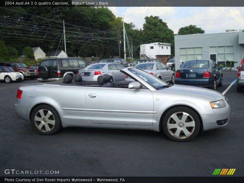 Brilliant Silver / Black 2004 Audi A4 3.0 quattro Cabriolet
