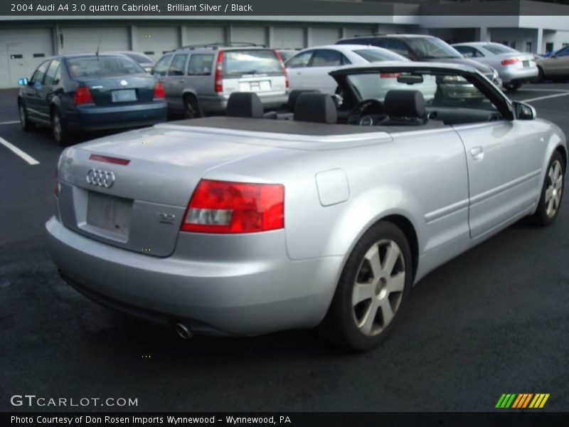 Brilliant Silver / Black 2004 Audi A4 3.0 quattro Cabriolet