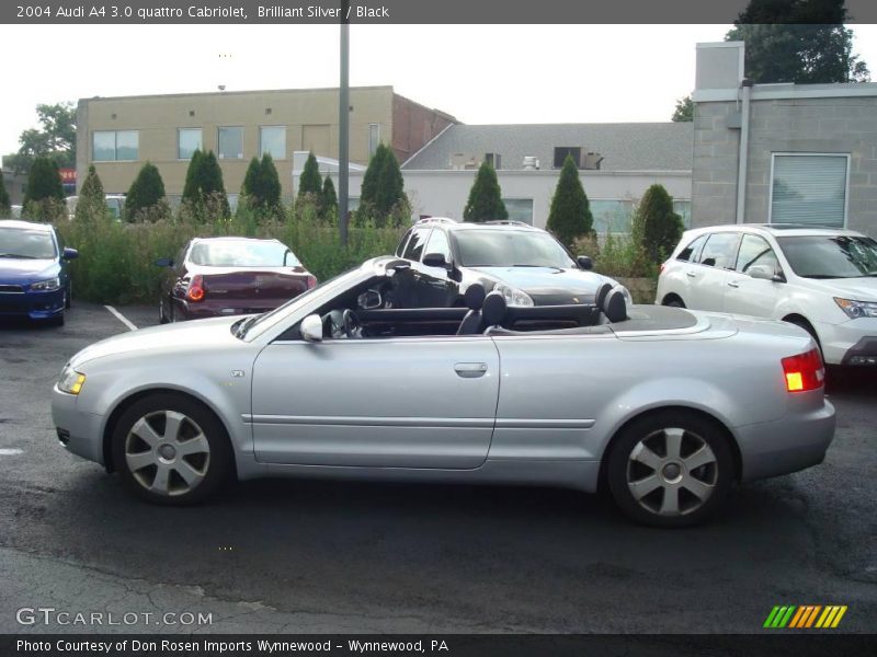 Brilliant Silver / Black 2004 Audi A4 3.0 quattro Cabriolet