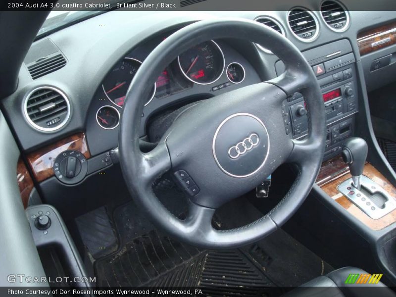 Brilliant Silver / Black 2004 Audi A4 3.0 quattro Cabriolet