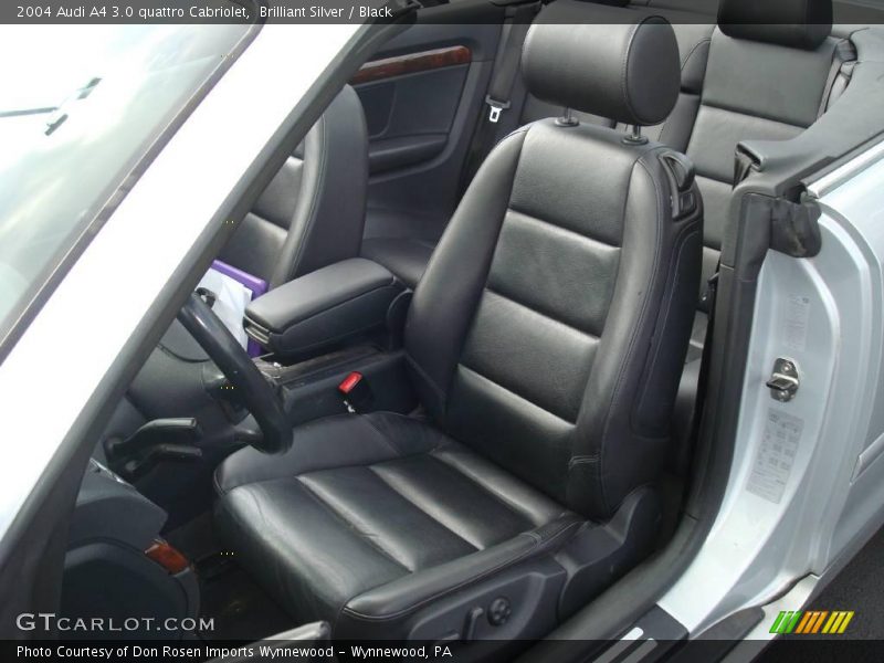 Brilliant Silver / Black 2004 Audi A4 3.0 quattro Cabriolet