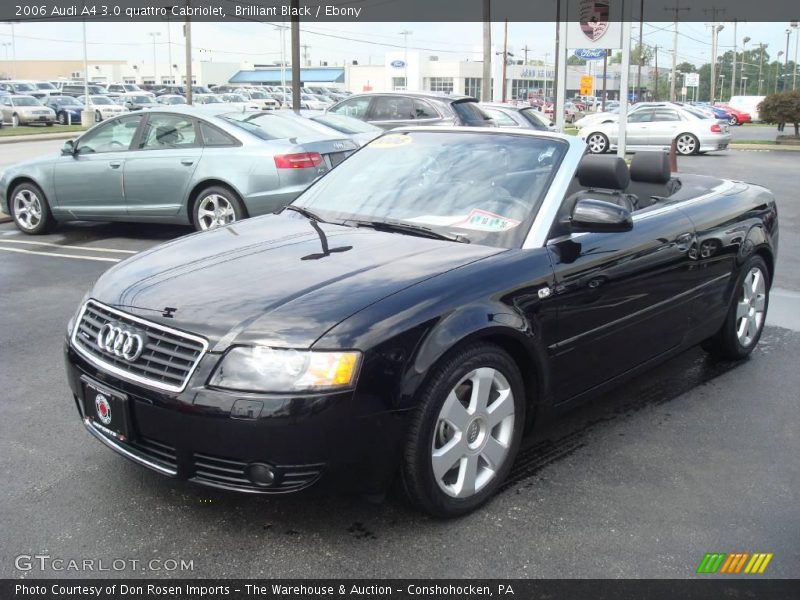 Brilliant Black / Ebony 2006 Audi A4 3.0 quattro Cabriolet