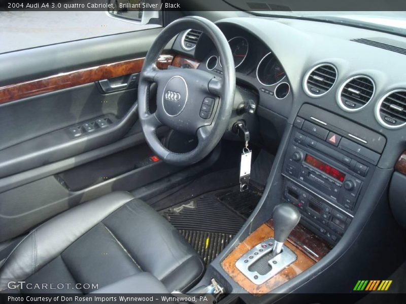 Brilliant Silver / Black 2004 Audi A4 3.0 quattro Cabriolet