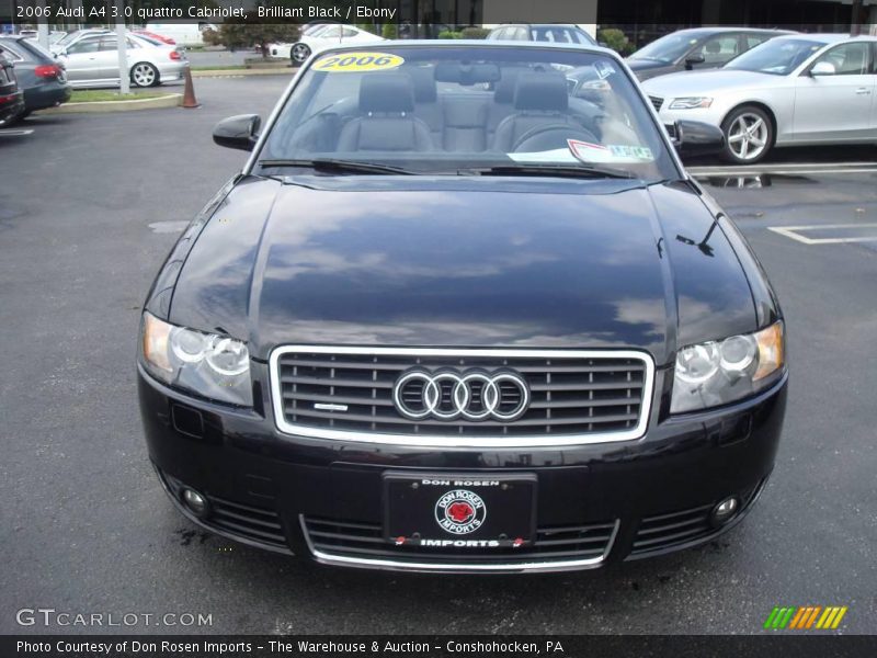 Brilliant Black / Ebony 2006 Audi A4 3.0 quattro Cabriolet