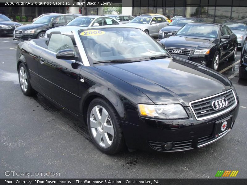 Brilliant Black / Ebony 2006 Audi A4 3.0 quattro Cabriolet