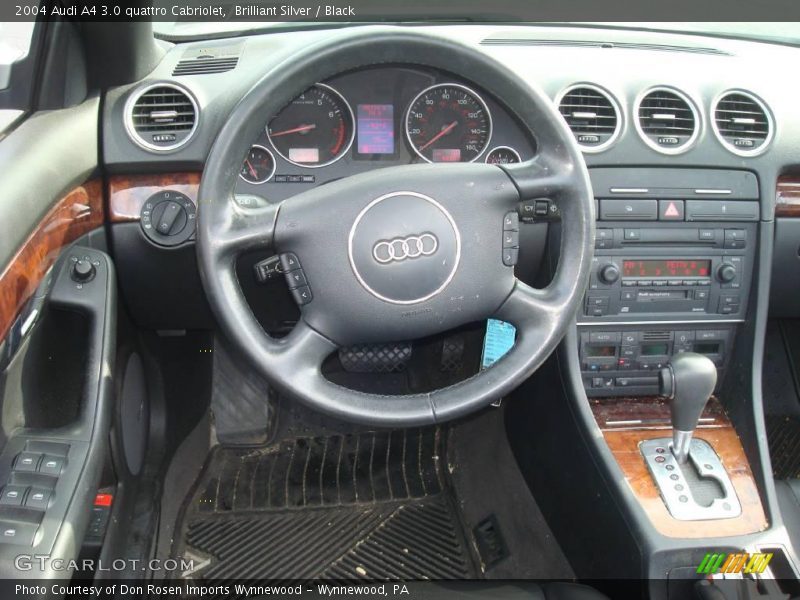 Brilliant Silver / Black 2004 Audi A4 3.0 quattro Cabriolet