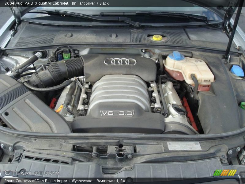 Brilliant Silver / Black 2004 Audi A4 3.0 quattro Cabriolet