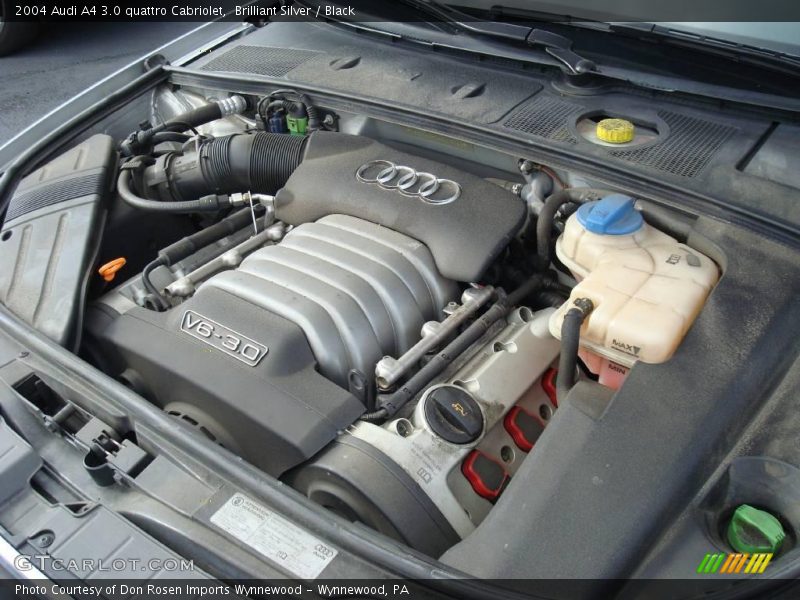 Brilliant Silver / Black 2004 Audi A4 3.0 quattro Cabriolet