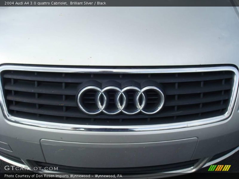 Brilliant Silver / Black 2004 Audi A4 3.0 quattro Cabriolet